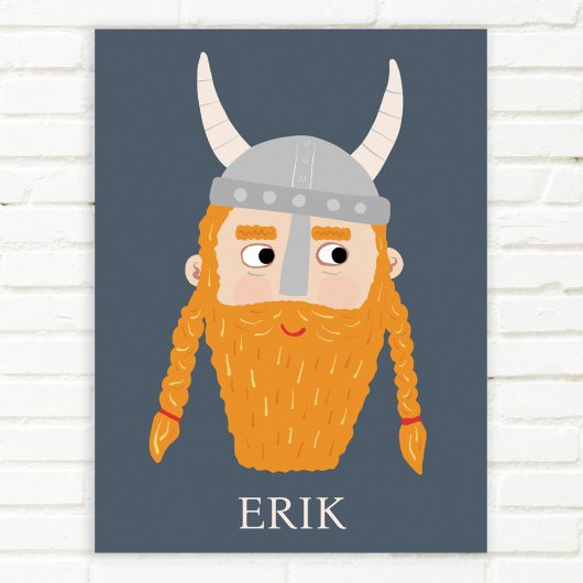 Grappige Viking gepersonaliseerd Poster