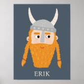 Grappige Viking gepersonaliseerd Poster (Voorkant)