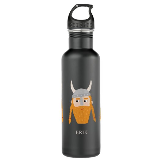 Grappige Viking gepersonaliseerd Waterfles (Voorkant)