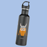 Grappige Viking gepersonaliseerd Waterfles<br><div class="desc">Een leuke Viking,  perfect voor je favoriete Scandinavische. Originele kunst van Nic Squirrell. Wijzig de naam om deze te personaliseren.</div>