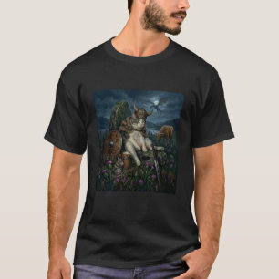 Grappige Viking Kat Rat Krijger Hoogland Koe Meme T-shirt