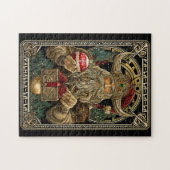 Grappige Viking Kerstman Valhalla Kerstmis Yule Legpuzzel (Horizontaal)