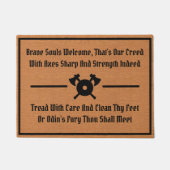 Grappige Viking middeleeuwse Humor rustieke minima Deurmat (Voorkant)