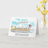 Grappige Viking Verjaardagskaart Kaart (Gele Bloem)