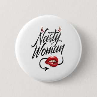 Grappige Vile Vrouw Ronde Button 5,7 Cm