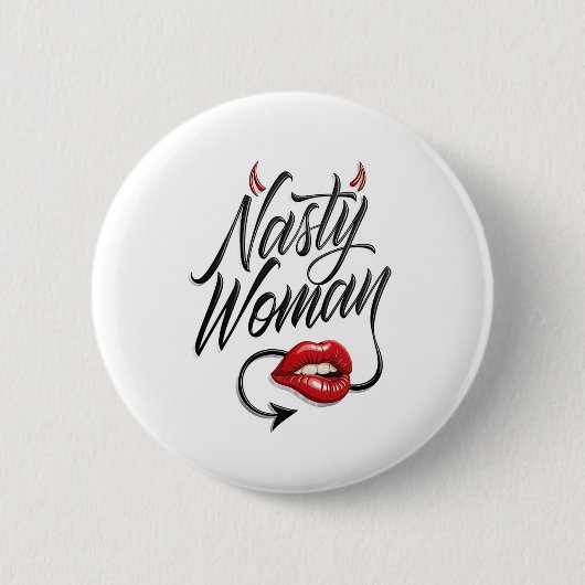 Grappige Vile Vrouw  Ronde Button 5,7 Cm (Voorkant)