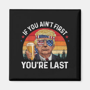 Grappige Vintage 4 juli Donald Trump Drink me Magneet