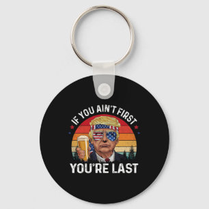 Grappige Vintage 4 juli Donald Trump Drink me Sleutelhanger