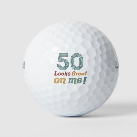 Grappige Vintage 50e Verjaardag Golfballen (Voorkant)