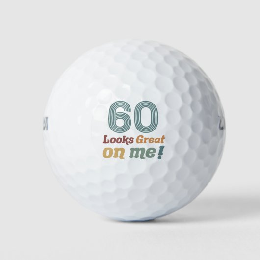 Grappige Vintage 60ste verjaardag Golfballen (Voorkant)