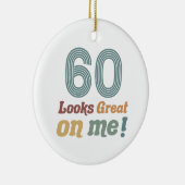 Grappige Vintage 60ste verjaardag Keramisch Ornament (Rechts)