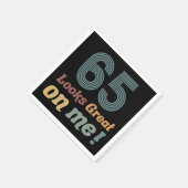 Grappige Vintage 65e verjaardag Servet (Hoek)