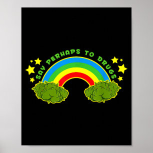 Grappige vintage 70'er jaren zeggen misschien tege poster