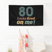 Grappige Vintage 80ste verjaardag Spandoek (Insitu)