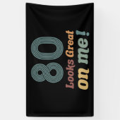Grappige Vintage 80ste verjaardag Spandoek (Verticaal)