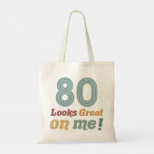 Grappige Vintage 80ste verjaardag Tote Bag (Achterkant)