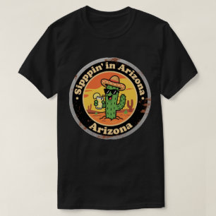 Grappige Vintage Arizona Sippin Cactus T-shirt