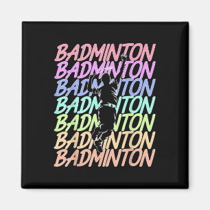 Grappige Vintage Badminton Shuttle Badminton Spele Magneet