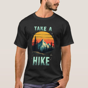 Grappige Vintage Berg Wandelen Ga Wandelen Rugzak T-shirt