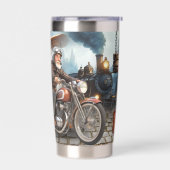 Grappige Vintage Beste Opa Ooit Geïsoleerde Drinkbeker (Links)