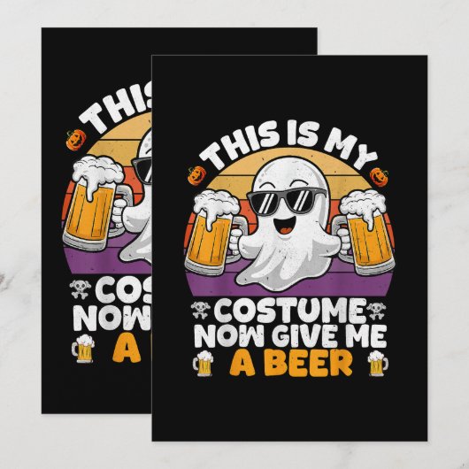 Grappige Vintage Boo  Kaart (Voorkant / Achterkant)