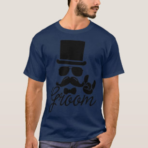 Grappige Vintage Bruidegom Bachelor Party Huwelijk T-shirt