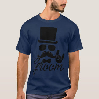 Grappige Vintage Bruidegom Bachelor Party Huwelijk T-shirt