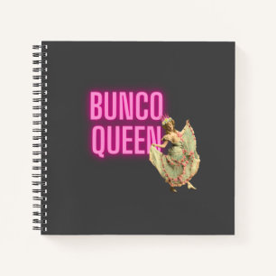 Grappige Vintage Bunco Koningin  Notitieboek