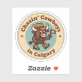 Grappige Vintage Calgary Buffalo Cowboyhoed Retro Sticker (Vel)