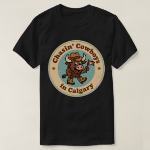 Grappige Vintage Calgary Buffalo Cowboyhoed Retro T-shirt