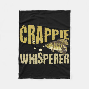 Grappige Vintage Crappie Fluisteraar Vissen Fleece Deken