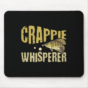 Grappige Vintage Crappie Fluisteraar Vissen Muismat