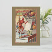 Grappige Vintage Custom Halloween Kunst Feestdagenkaart (Staand voorkant)
