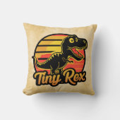 Grappige vintage dinosaurus Trex bij zonsondergang Kussen (Voorkant)