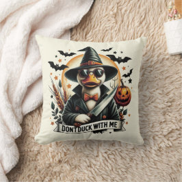 Grappige Vintage Don't Duck with Me Halloween Kussen