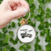 Grappige Vintage Downhill Motorfiets Sleutelhanger (Hand)