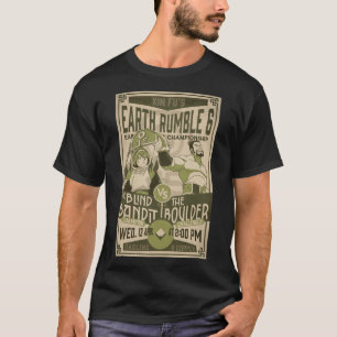 Grappige Vintage Earth Rumble 6 Poster T-shirt