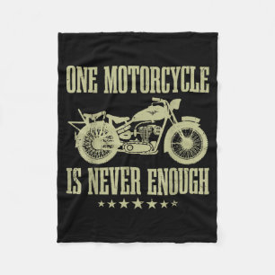Grappige Vintage Eén Motor Is Nooit Genoeg Rijden Fleece Deken