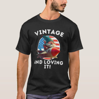 Grappige vintage en houdt ervan Retro luchtmacht k T-shirt