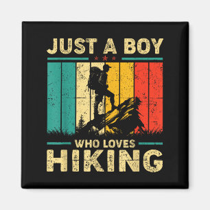 Grappige Vintage Gewoon Een Jongen Die Wandelen Li Magneet