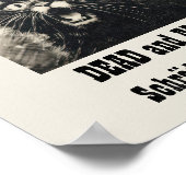 Grappige Vintage Gezocht Poster Schrödinger's Cat (Hoek)