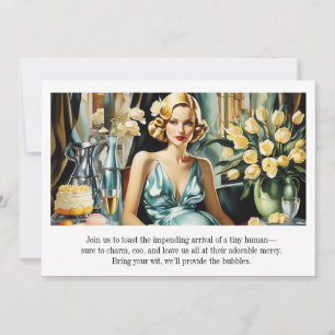 Grappige Vintage Glam Art Deco Kaart