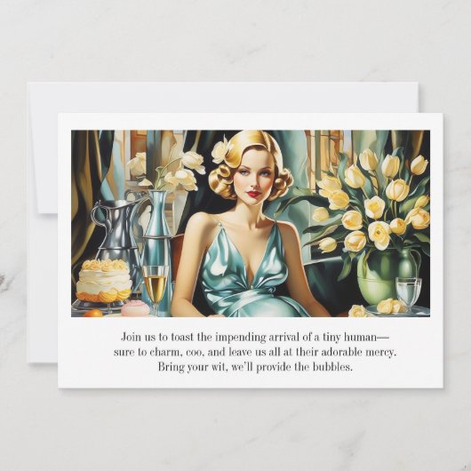 Grappige Vintage Glam Art Deco Kaart (Voorkant)