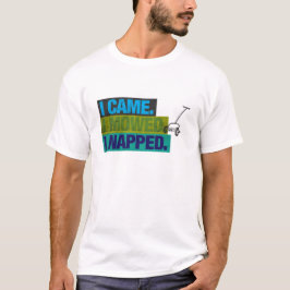 Grappige vintage grasmaaier maaide grap voor vader t-shirt