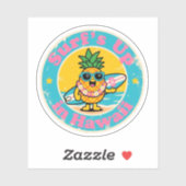 Grappige Vintage Hawaï Pijnboom Surfen Retro Sticker (Vel)