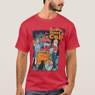 Grappige Vintage Horror Laten we een Cultus starte T-shirt