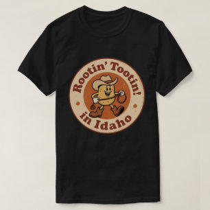 Grappige Vintage Idaho Aardappel Cowboy Retro T-shirt