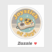Grappige Vintage Joystick van Plezier Retro Design Sticker (Vel)