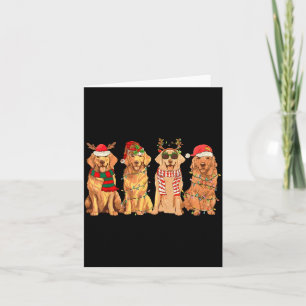 Grappige Vintage Kerstman Goud Retriever Honden Ke Kaart