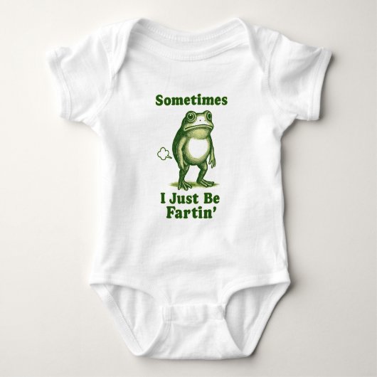 Grappige Vintage Kikker Romper (Voorkant)